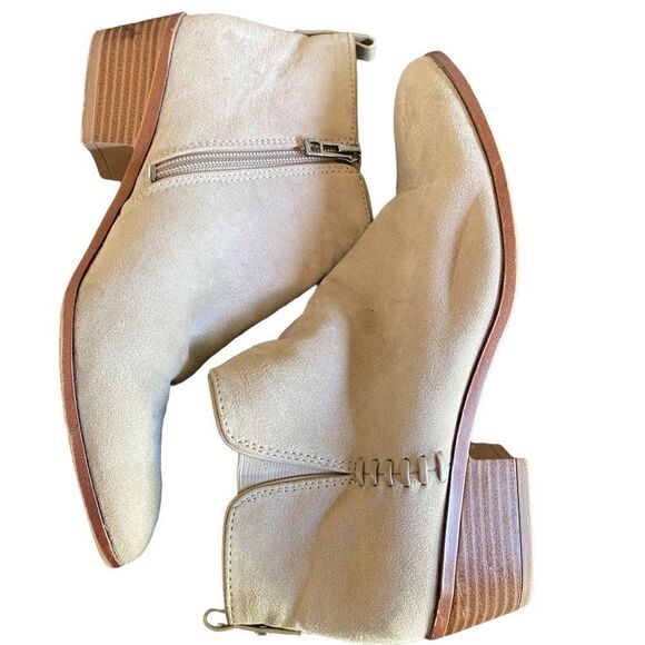 Sam & Libby suede zip up ankle bootie size 9 1/2 - Picture 4 of 9
